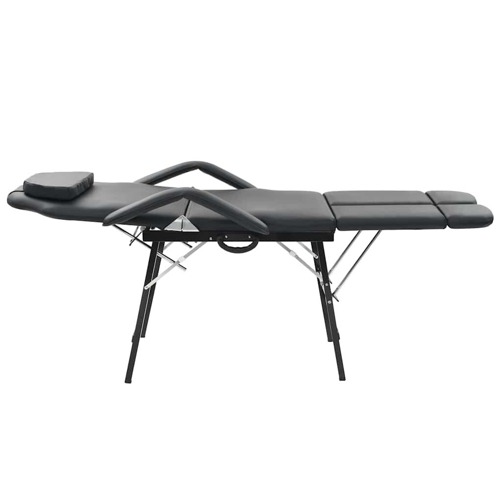 Vidaxl Gesichtsbehandlung Stuhl tragbar 185x78x76 cm künstliches Leder Schwarz