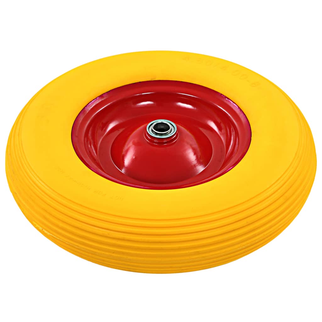 Vidaxl-Schubkarreen mit Achse 4,00-8 390 mm fester PU