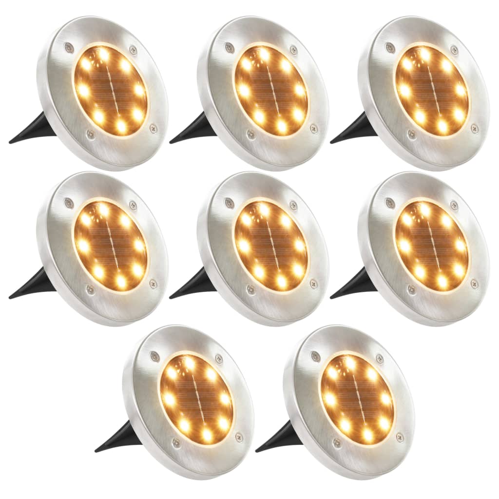 Vidaxl Erdlampen 8 St. Solar LED warmes Weiß