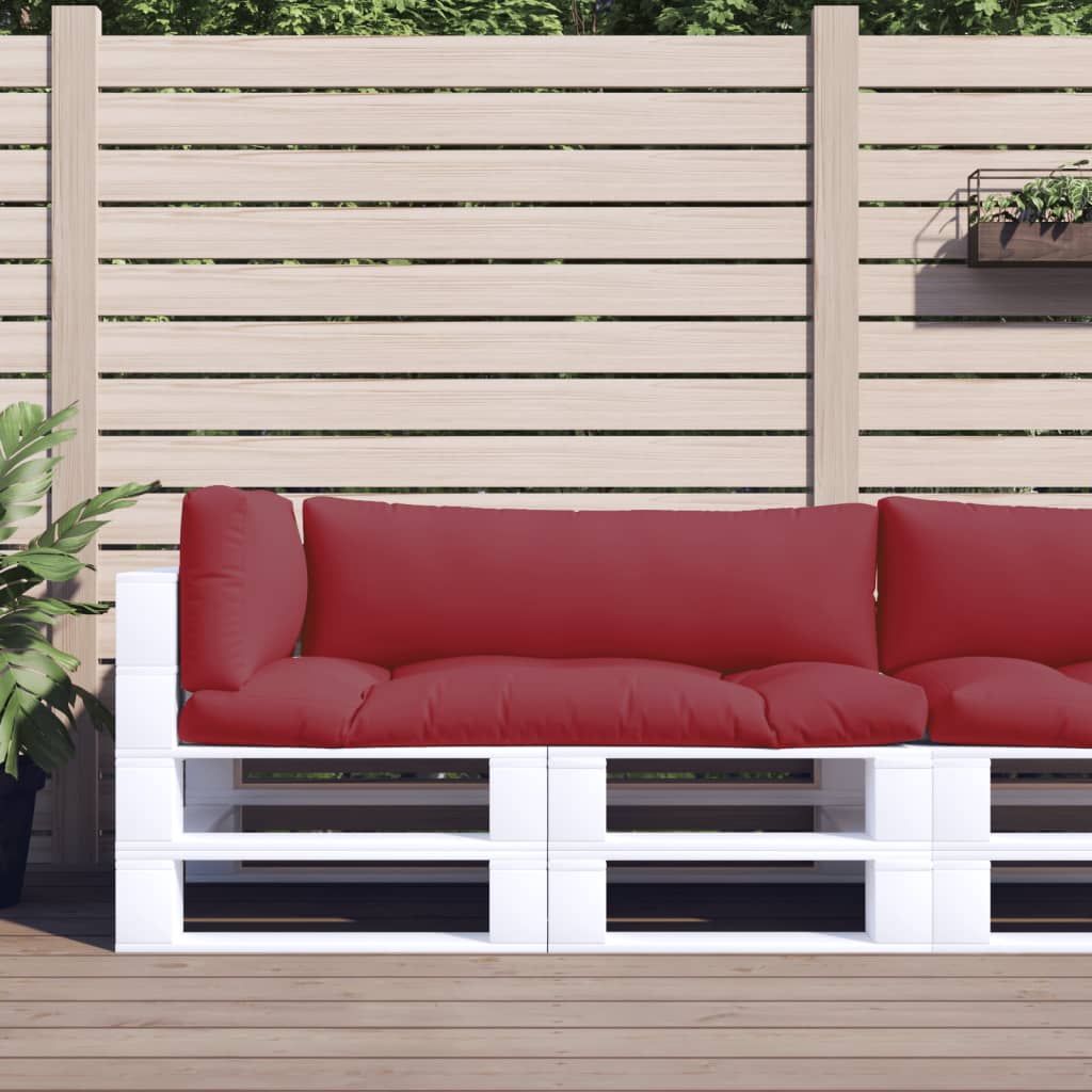 Vidaxl Palettenkissen 3 St. Stoff rot
