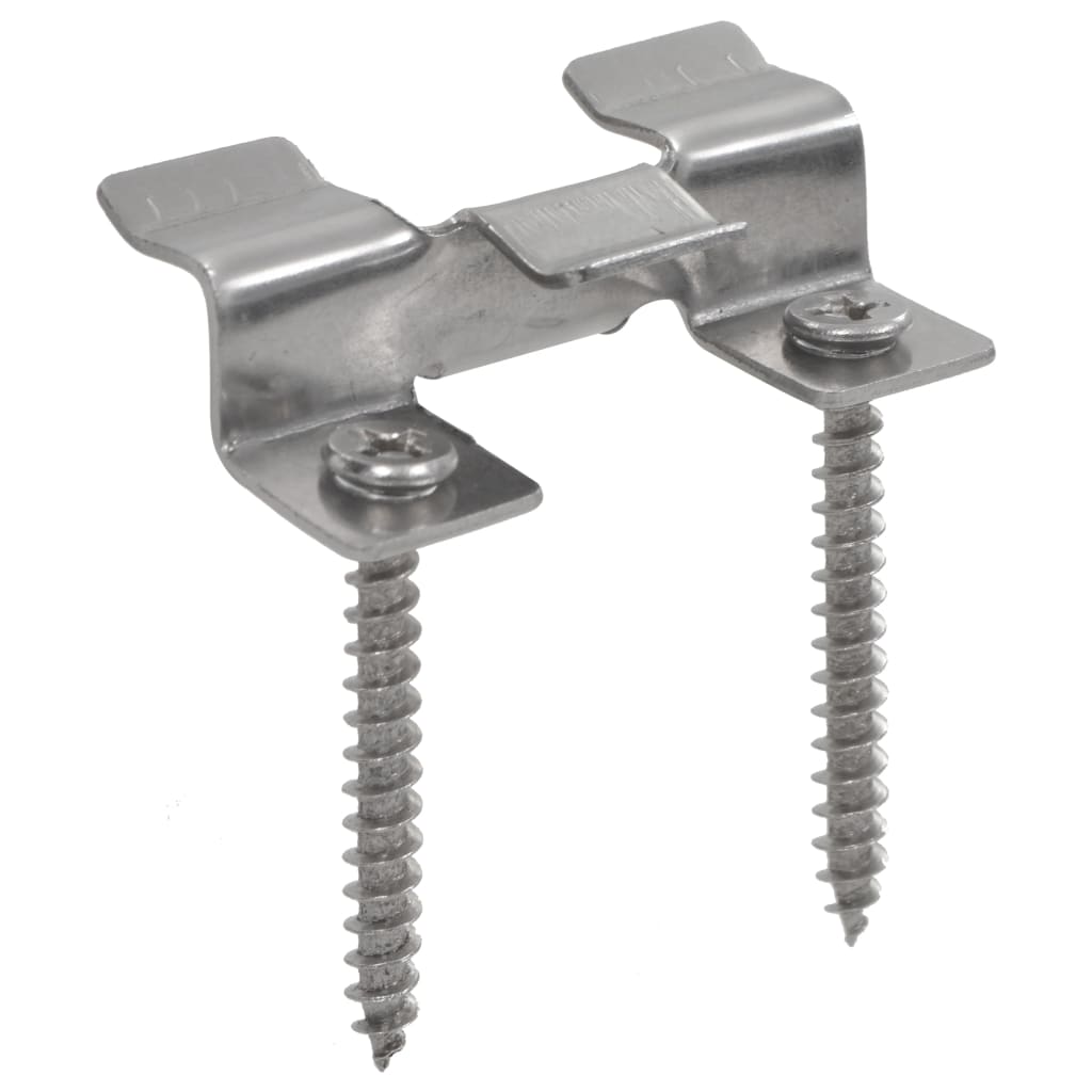 Vidaxl Terraplanken Klemmen mit 200 Schrauben Edelstahl 100 PCs