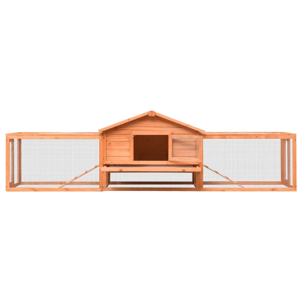 VIDAXL -Kaninchenhütte 310x70x87 cm Festkiefer und Pinewood
