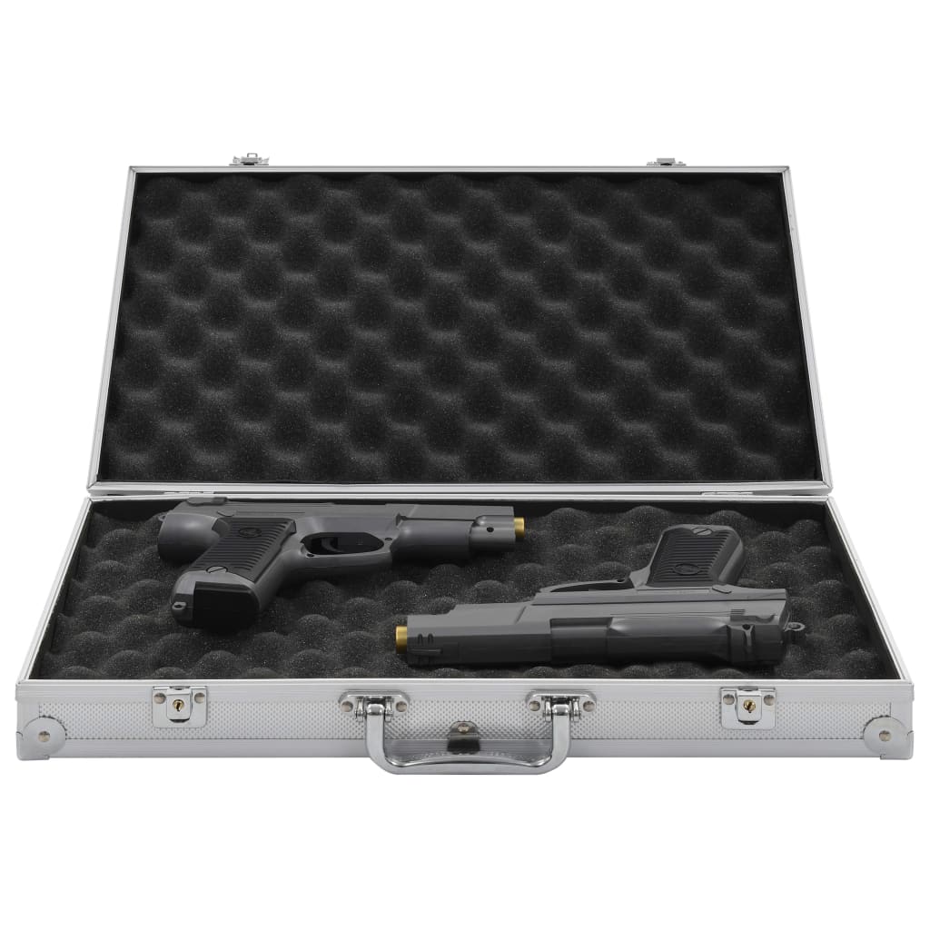 Vidaxx Waffenkoffer Aluminium ABS silberfarben