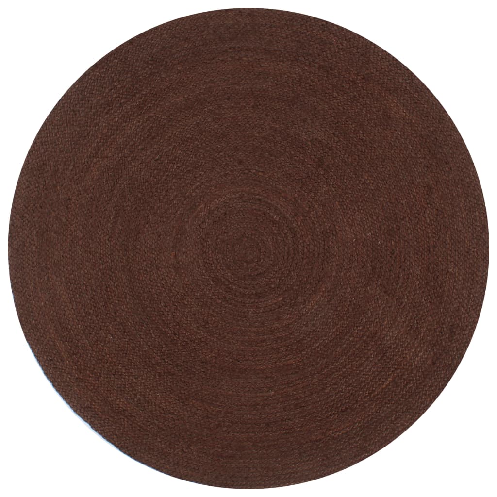 Vidaxl Teppich handgefertigt um 120 cm Jute Braun