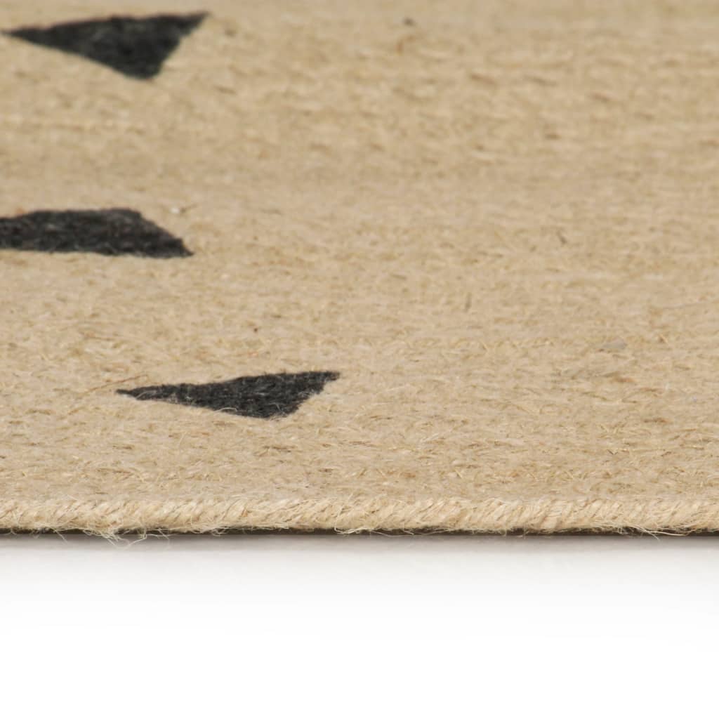 VidaXL-Teppich handgefertigt mit Dreiecksdruck 120 cm Jute