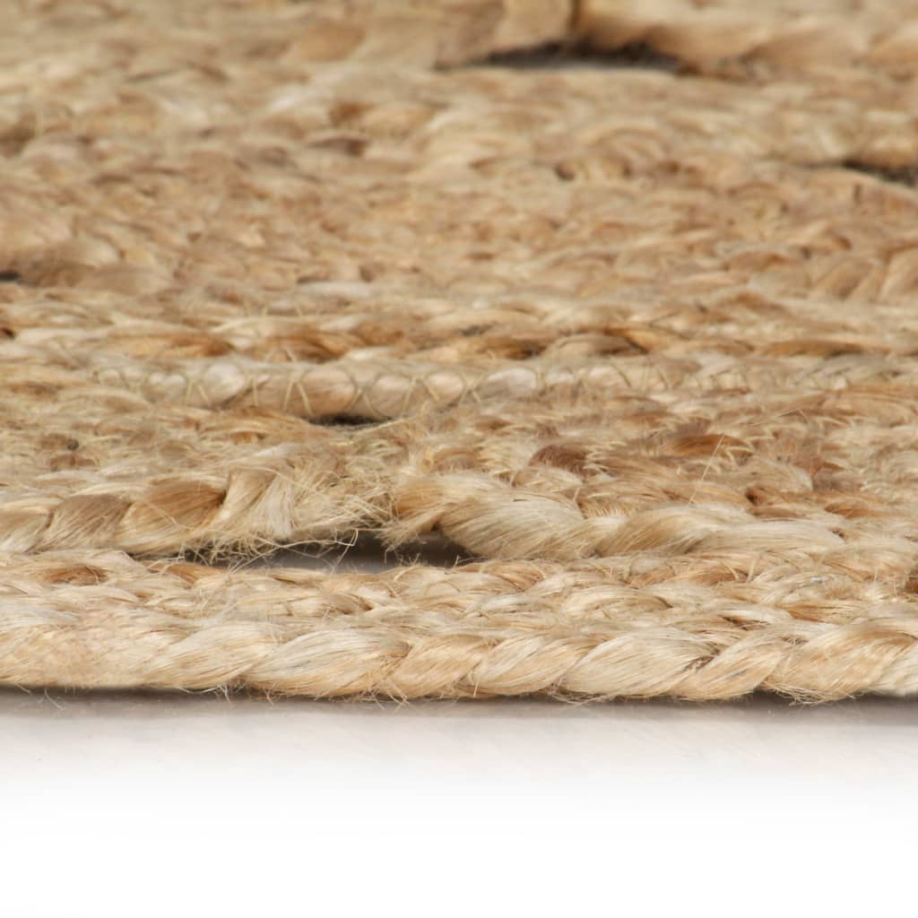 Vidaxl Teppich handgefertigt 90 cm geflochtener Jute