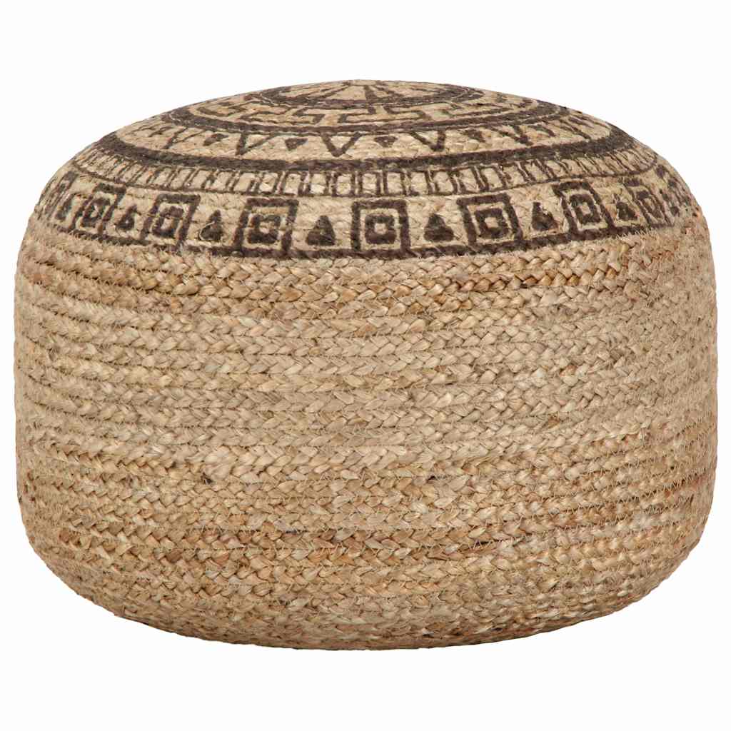 Vidaxl poef handgemaakt 45x30 cm jute bruin