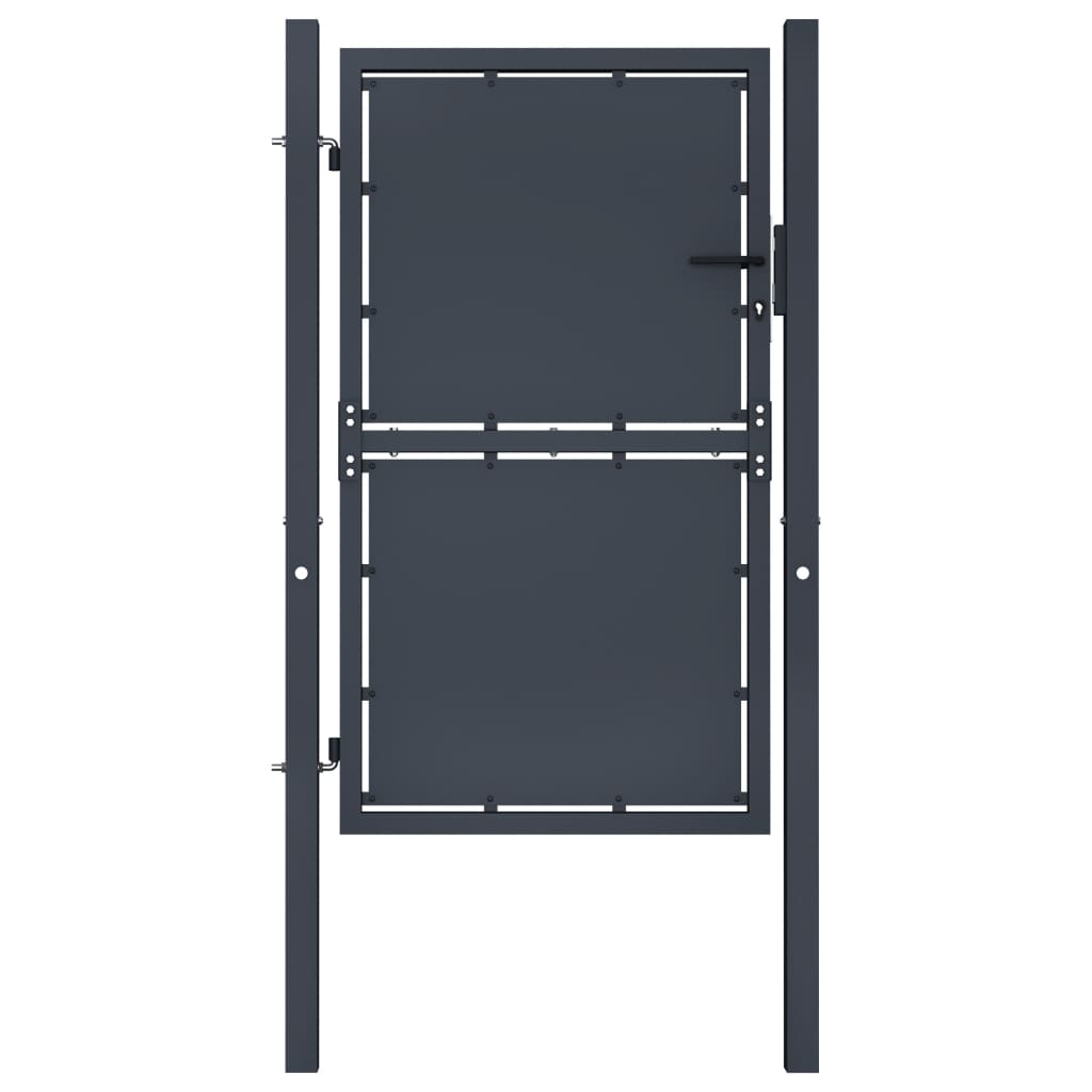 VidaXL Tor 100x200 cm Stahl Anthrazit