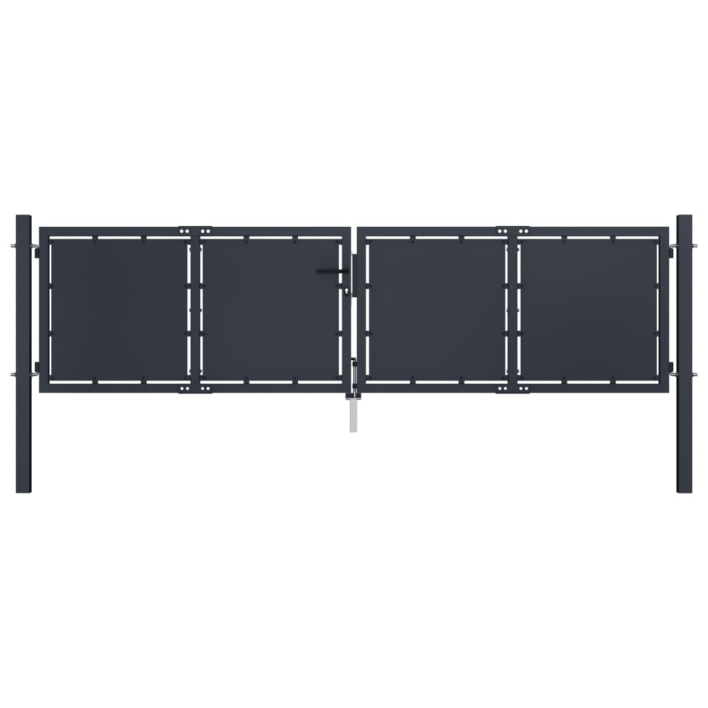 VidaXL Tor 300x100 cm Stahl Anthrazit