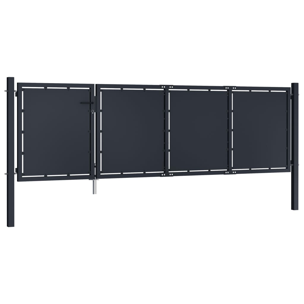 VidaXL Tor 350x75 cm Stahl Anthrazit