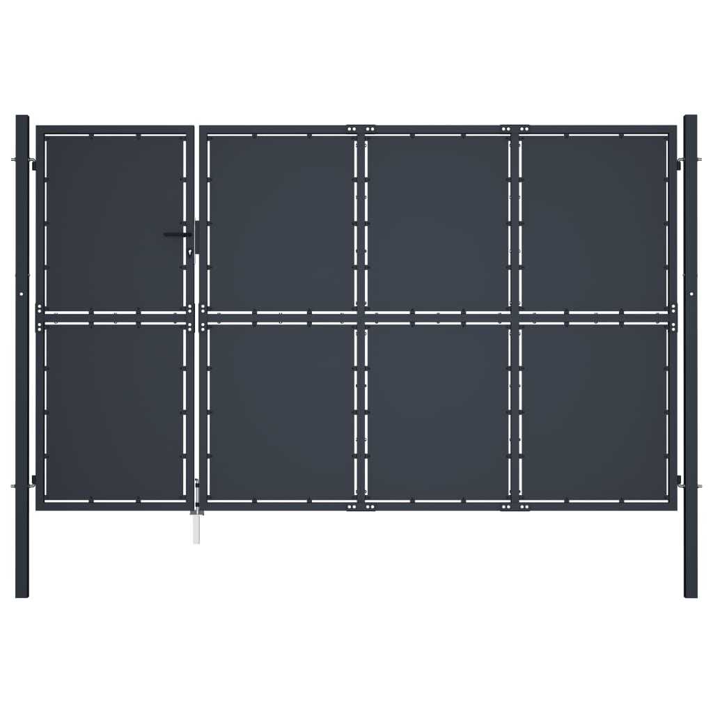 VidaXL Tor 350x175 cm Stahl Anthrazit