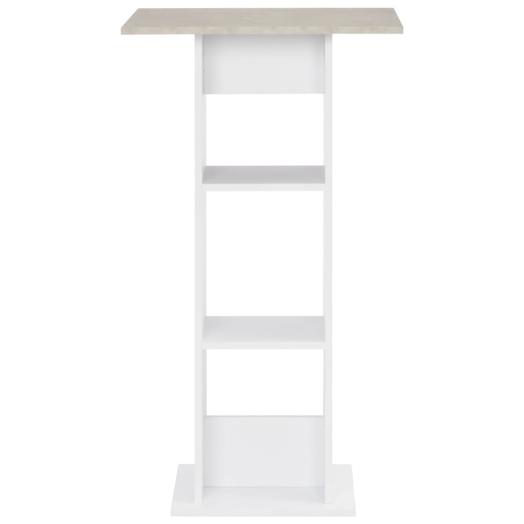 Vidaxl bartafel 60x60x110 cm wit en betonkleurig