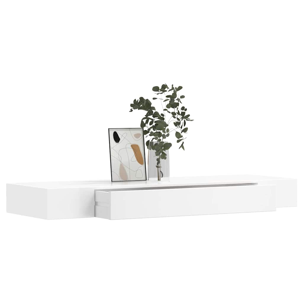 Vidaxl wandplanken zwevend met lades 2 st 80 cm wit