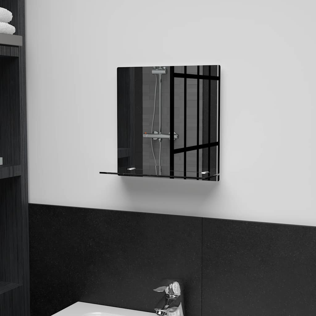 VidaXL Wandspiegel mit Ablage 30x30 cm gehärtetes Glas
