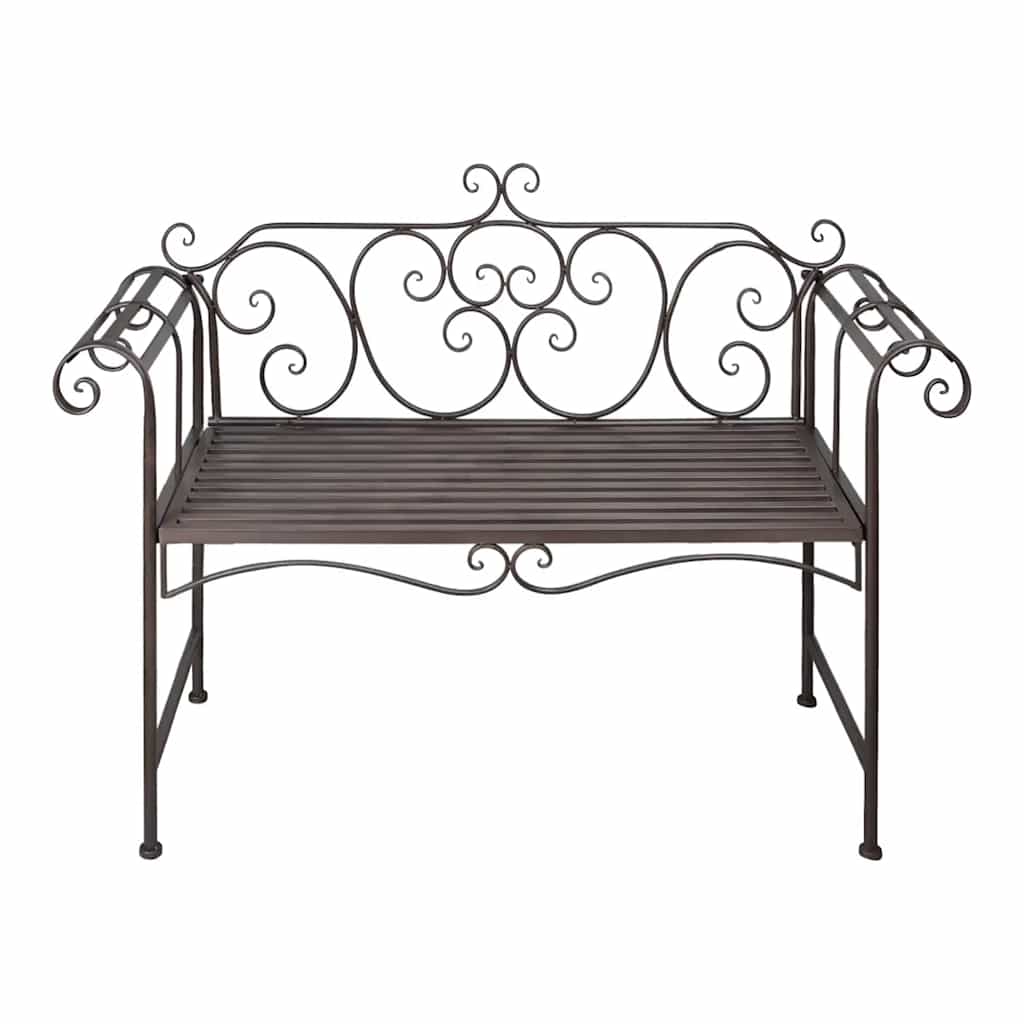 Vidaxl tuinbank 132 cm staal antiekbruin