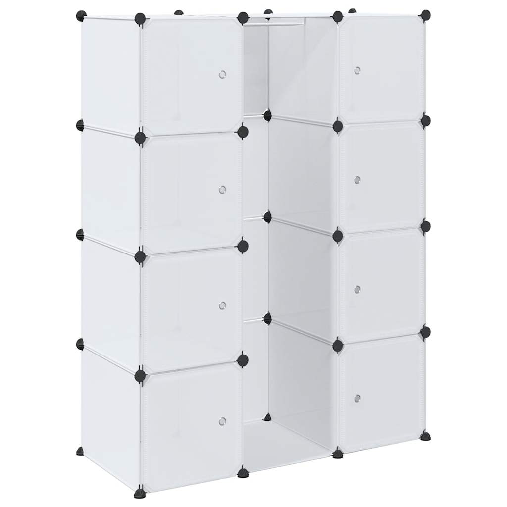 Vidaxl kast met 9 compartimenten modulair 109x36,5x143 cm wit