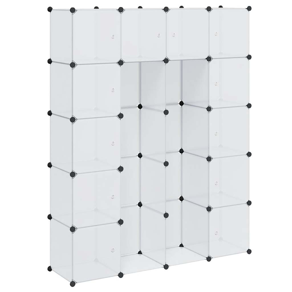 Vidaxl modulaire kast met 14 compartimenten wit 37 x 146 x 180,5 cm