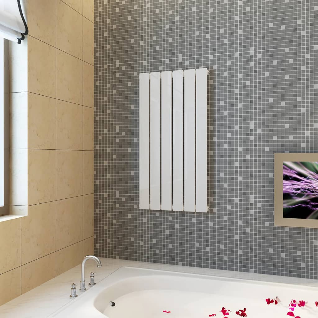 Vidaxl Kühlerheizung 465 x 900 mm Weiß
