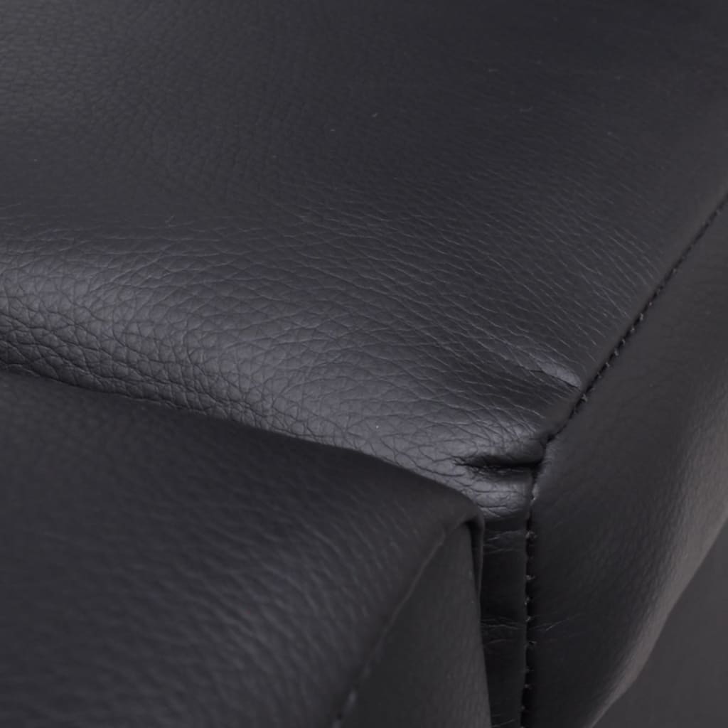Vidaxl chaise longue kunstleer zwart