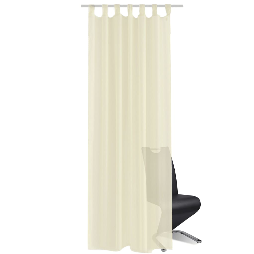 Vidaxl Vorhangcreme 140x245 cm (2 Stücke)