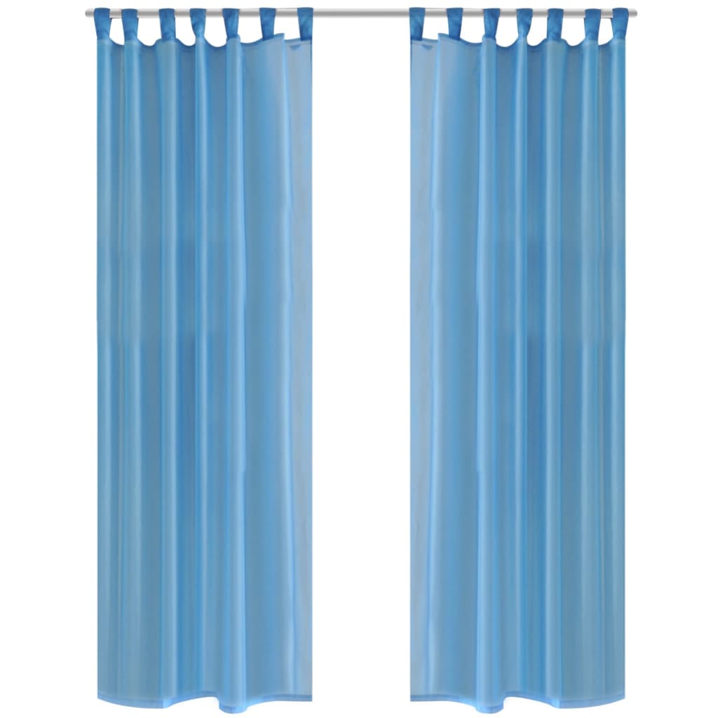 Vidaxl Vorhang türkis 140x175 cm (2 Stücke)