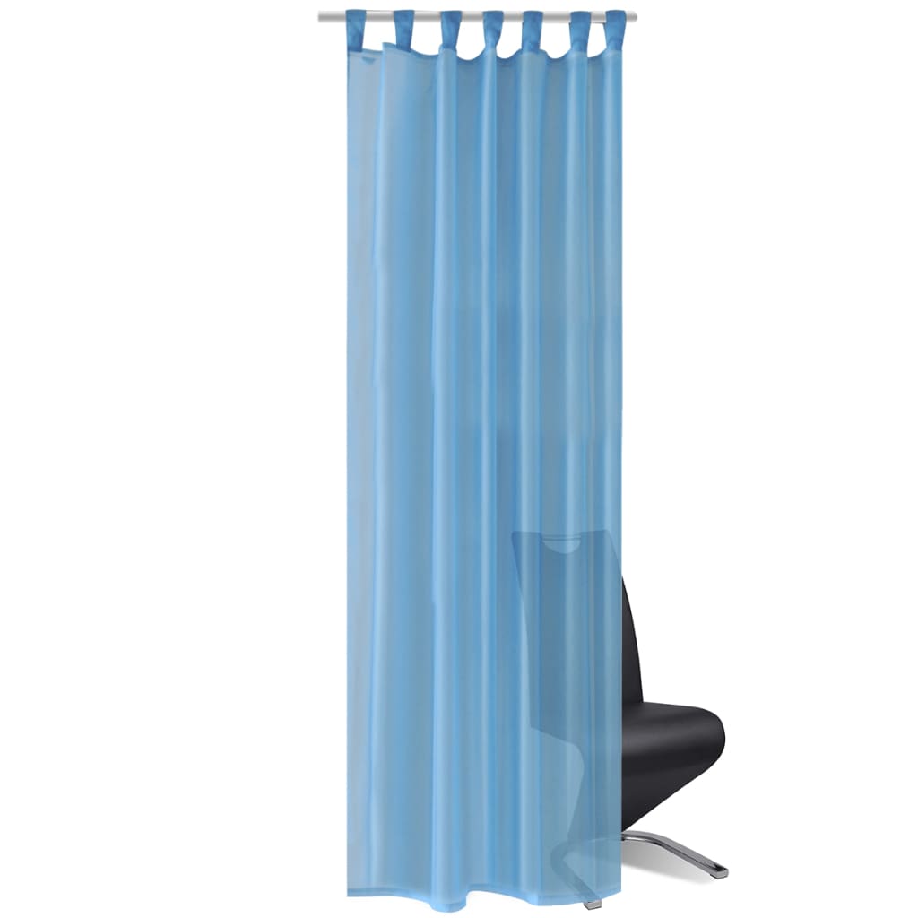 Vidaxl Vorhang türkis 140x225 cm (2 Stücke)
