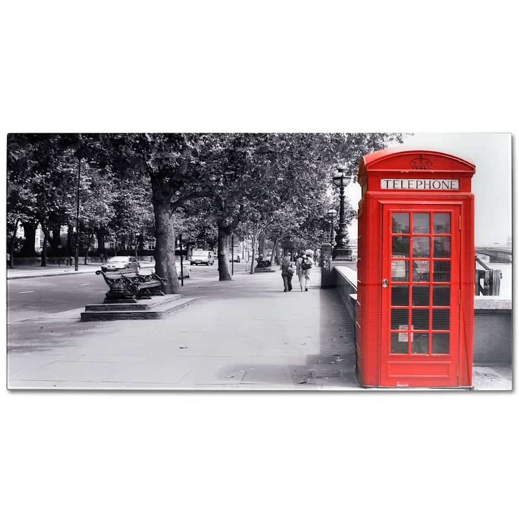 Vidaxl salontafel met telefooncel-print glazen tafelblad