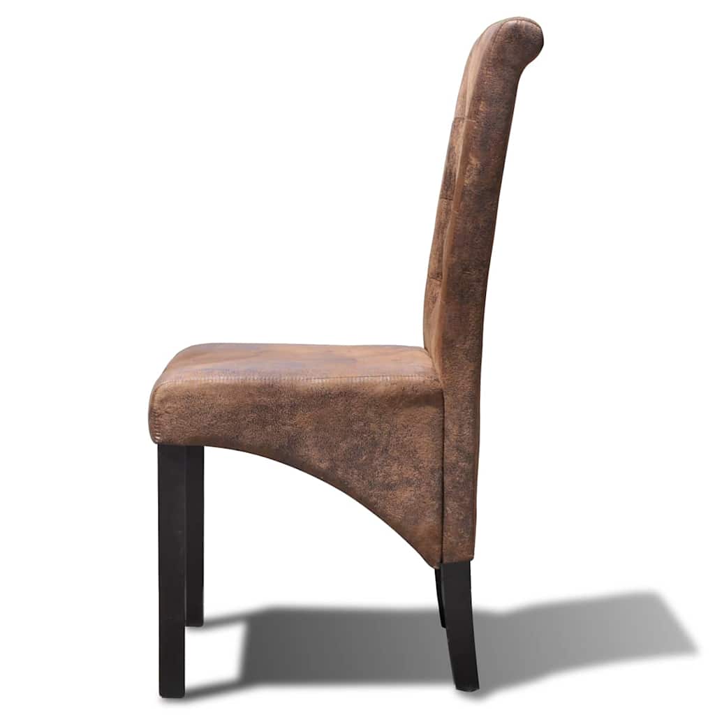 Vidaxl eetkamerstoelen 4 st kunstleer bruin