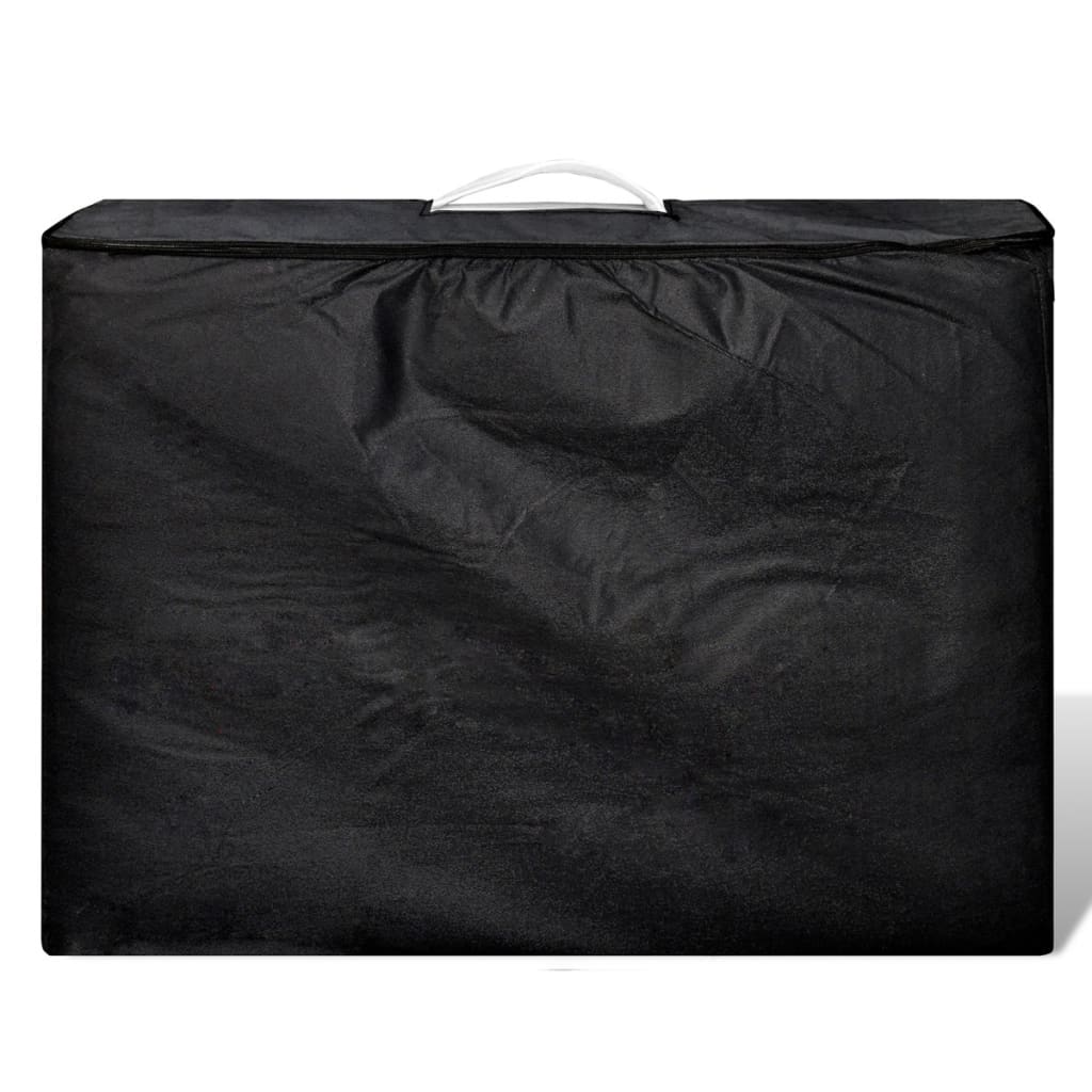 Vidaxl Faltbare Massage Tabelle 2 Zonen mit Holzrahmen (Creme)