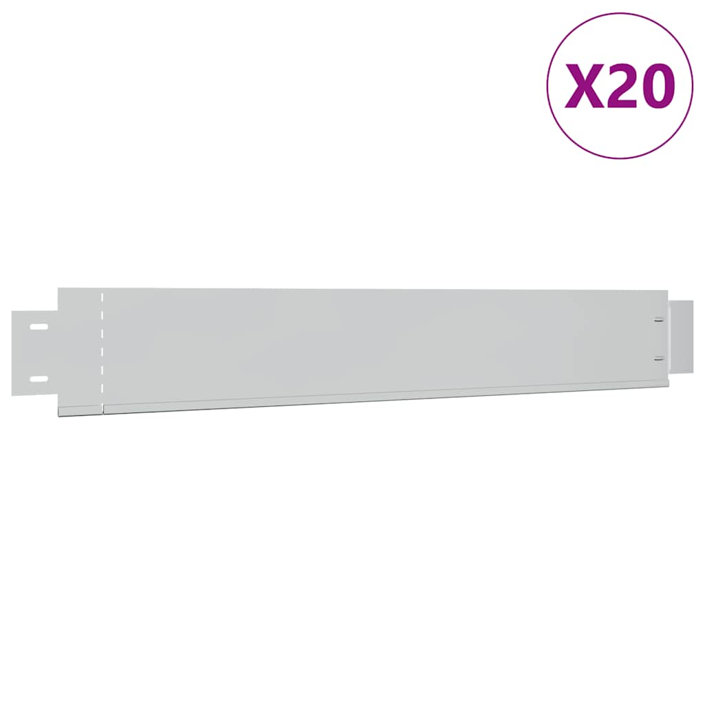 VIDAXL 20 ST BASBART FEMPLEM 100x14 cm verzinkter Stahl