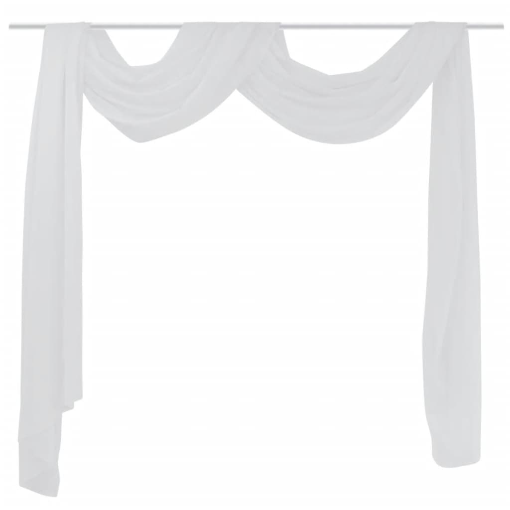 Vidaxl overgijn durchscheinend voile 140 x 600 cm weiß
