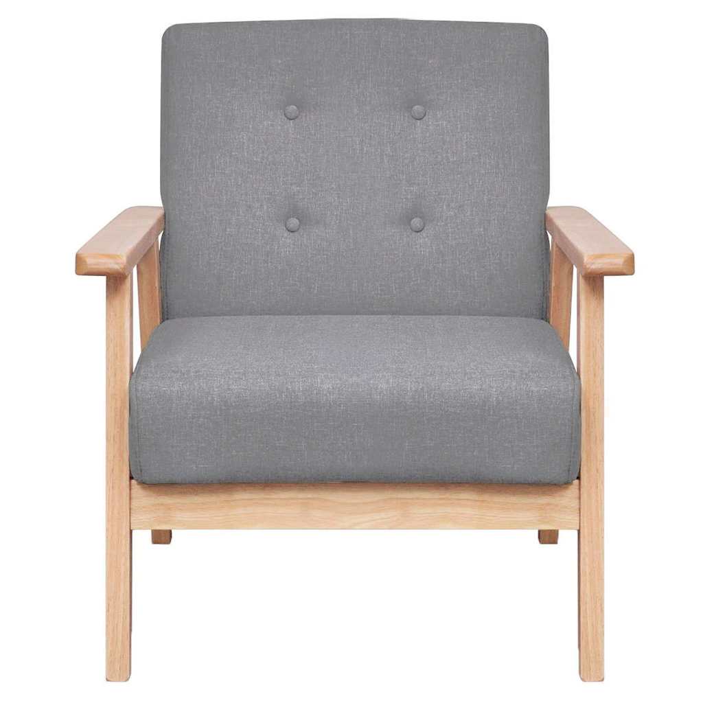 Vidaxl fauteuil stof lichtgrijs