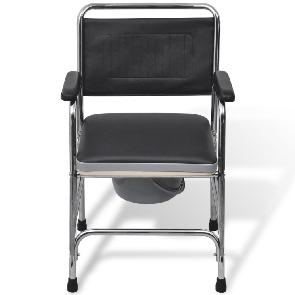 Vidaxl Toilettenstuhl Stahl schwarz