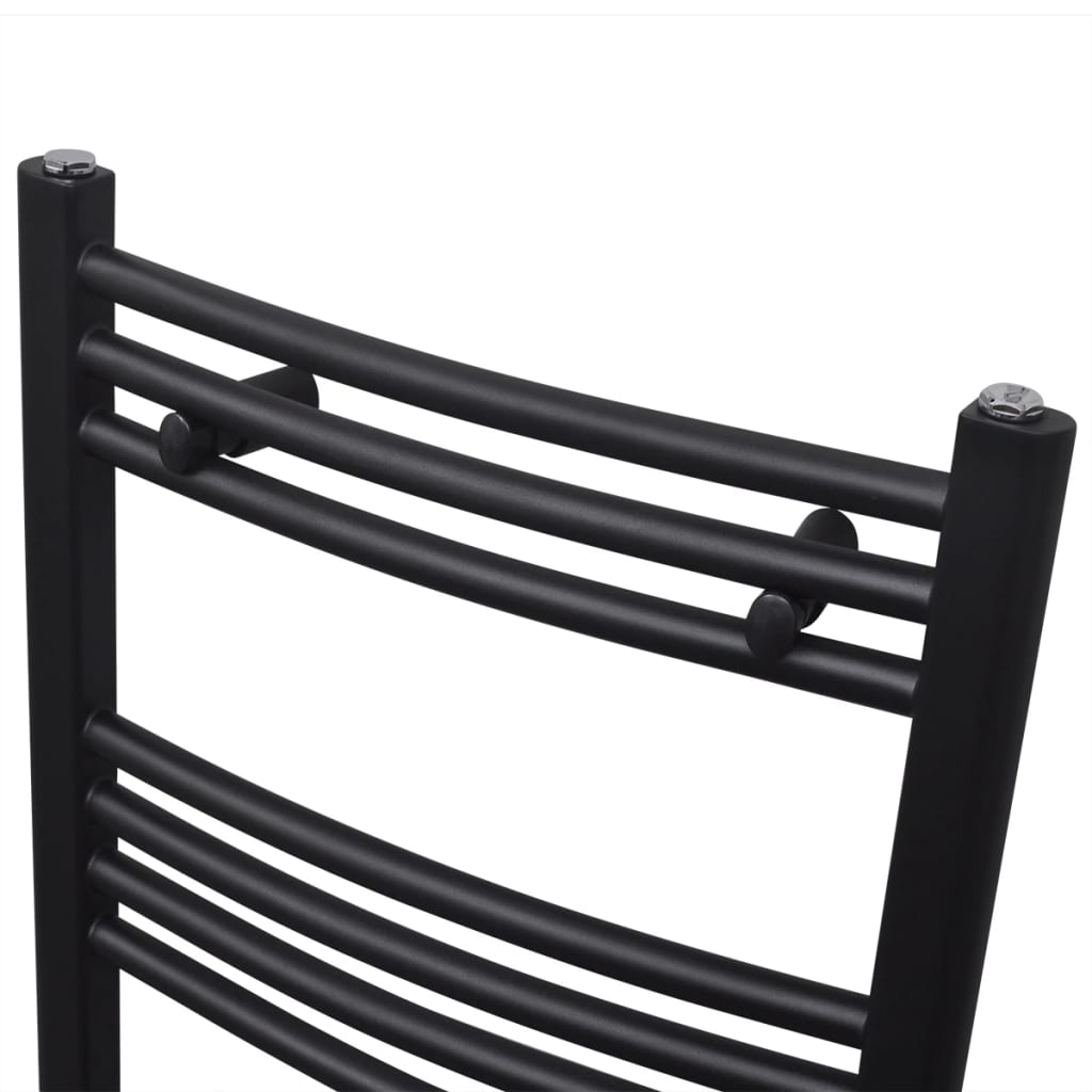Vidaxl Kühlerhandtuchregal 500x764 mm schwarz gebogen