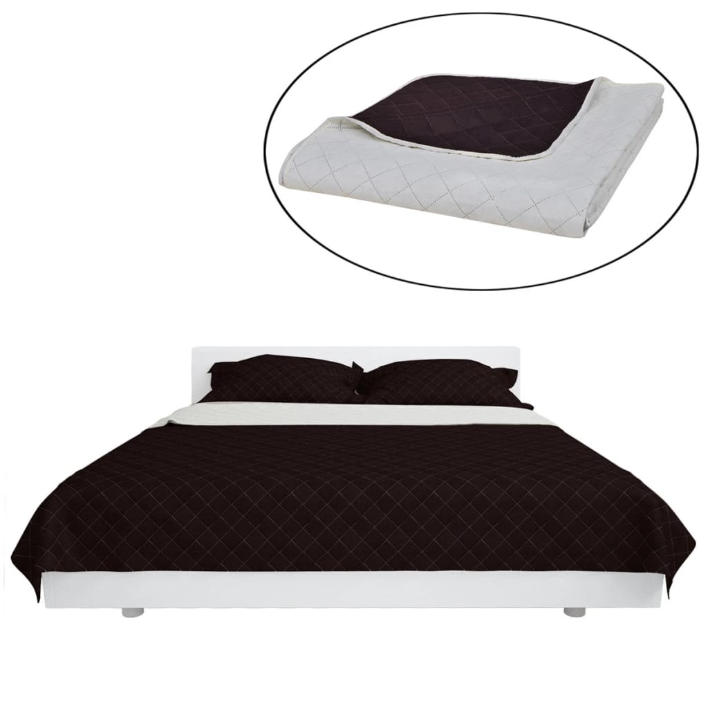 VIDAXL BETSPREAD DOPF -SANDET 230X260 CM BEGE BROWN