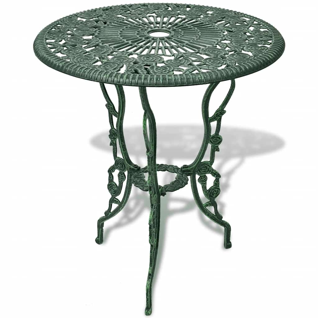 Vidaxl 3-delige bistroset gietaluminium groen
