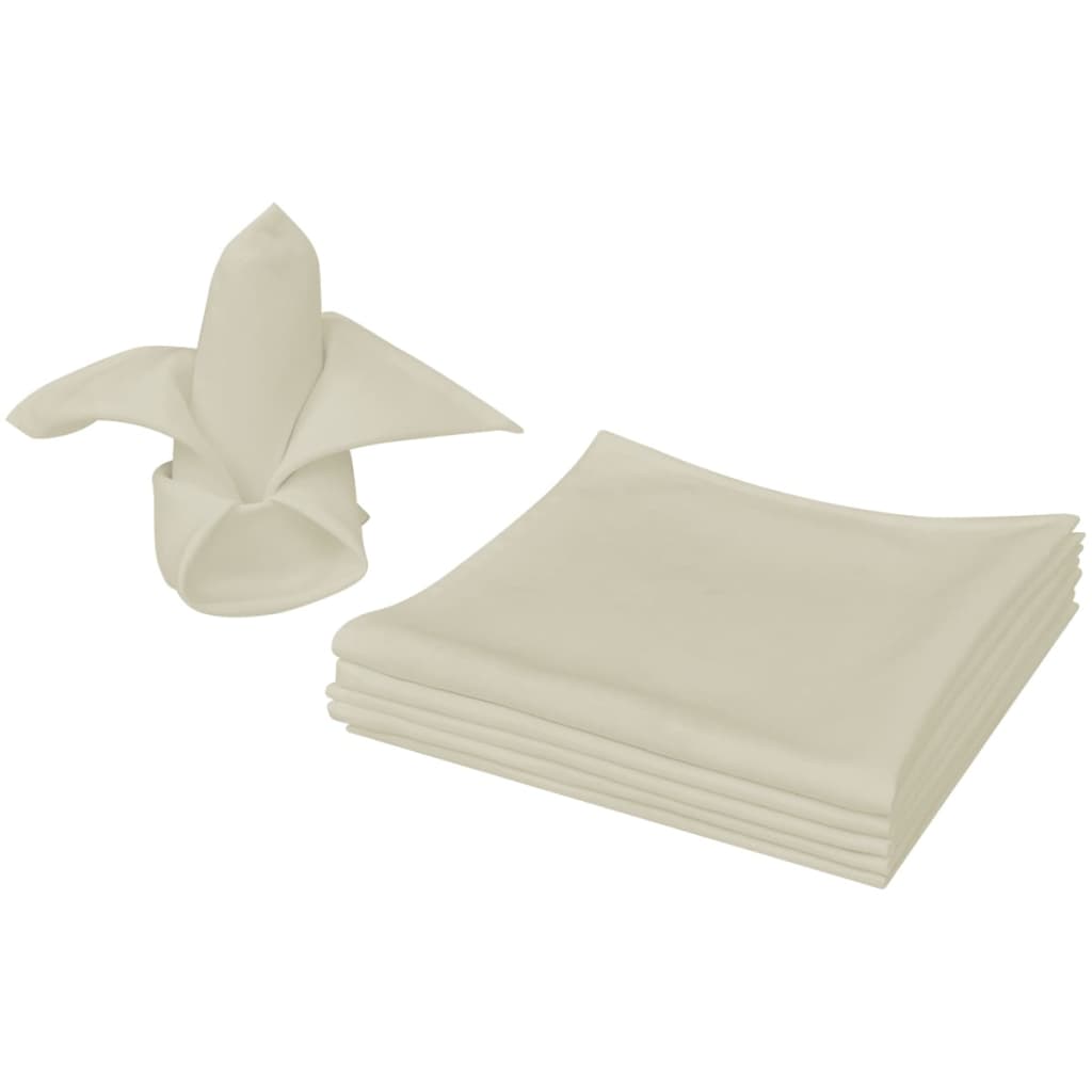 Vidaxl Servietten 10 Stück Creme 50x50 cm