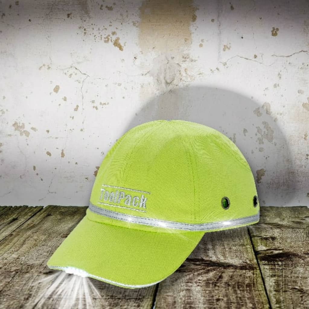 Toolpack Safety Pet LED Limegroen