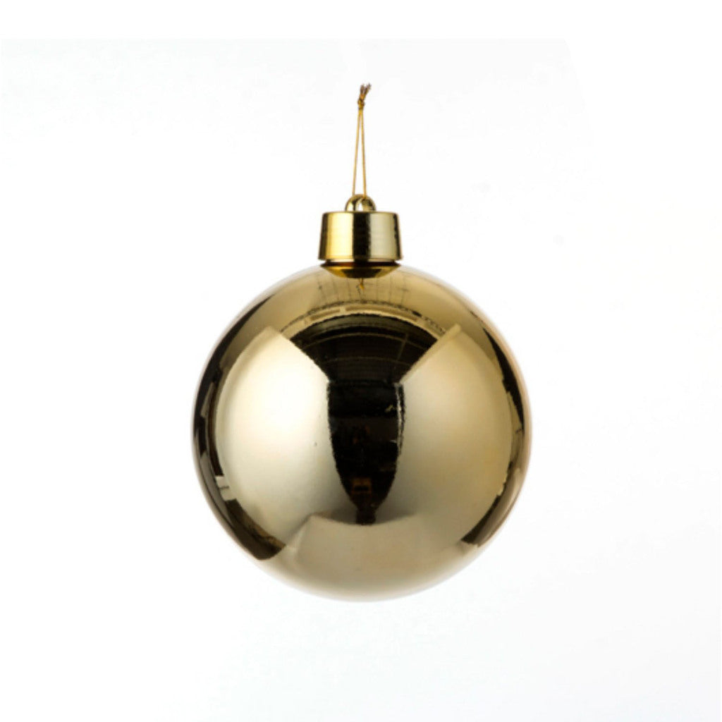 House of Seasons Weihnachtskugel Kunststoff Gold D20cm