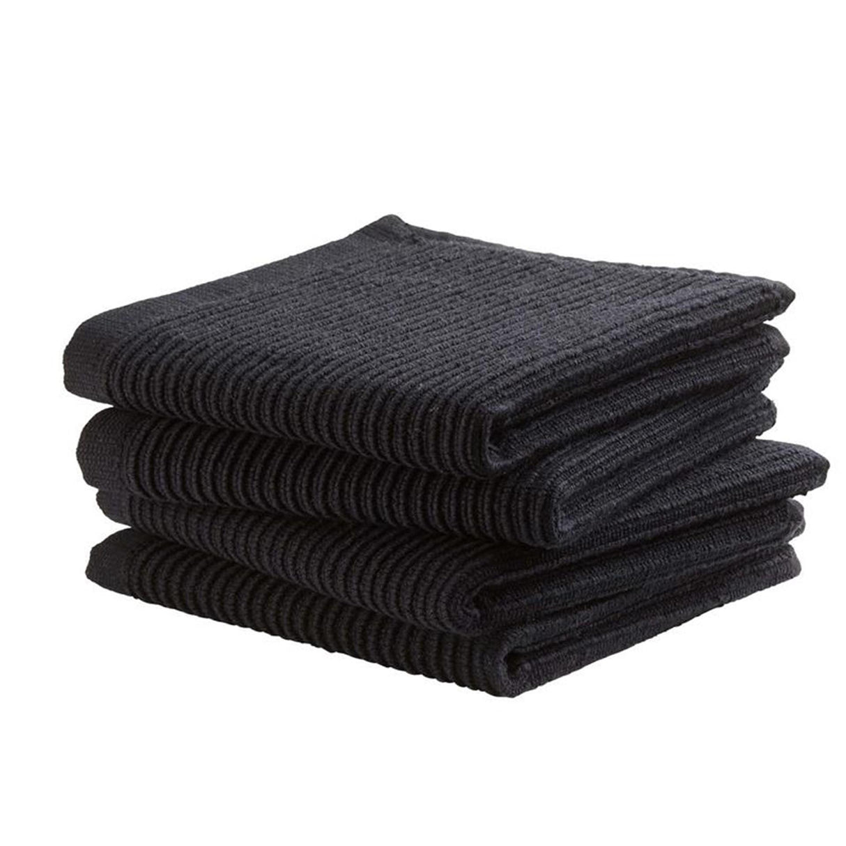 Ddddd Geschirrtuch Basic Schwarz 30x30cm 4 Stk
