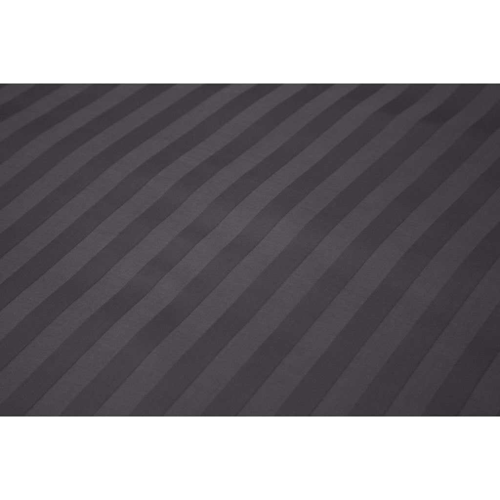 Ten Cate Baumwollsatin-Doppelbettbezug, gestreift, 240 x 200 cm, 220 cm, Anthrazit