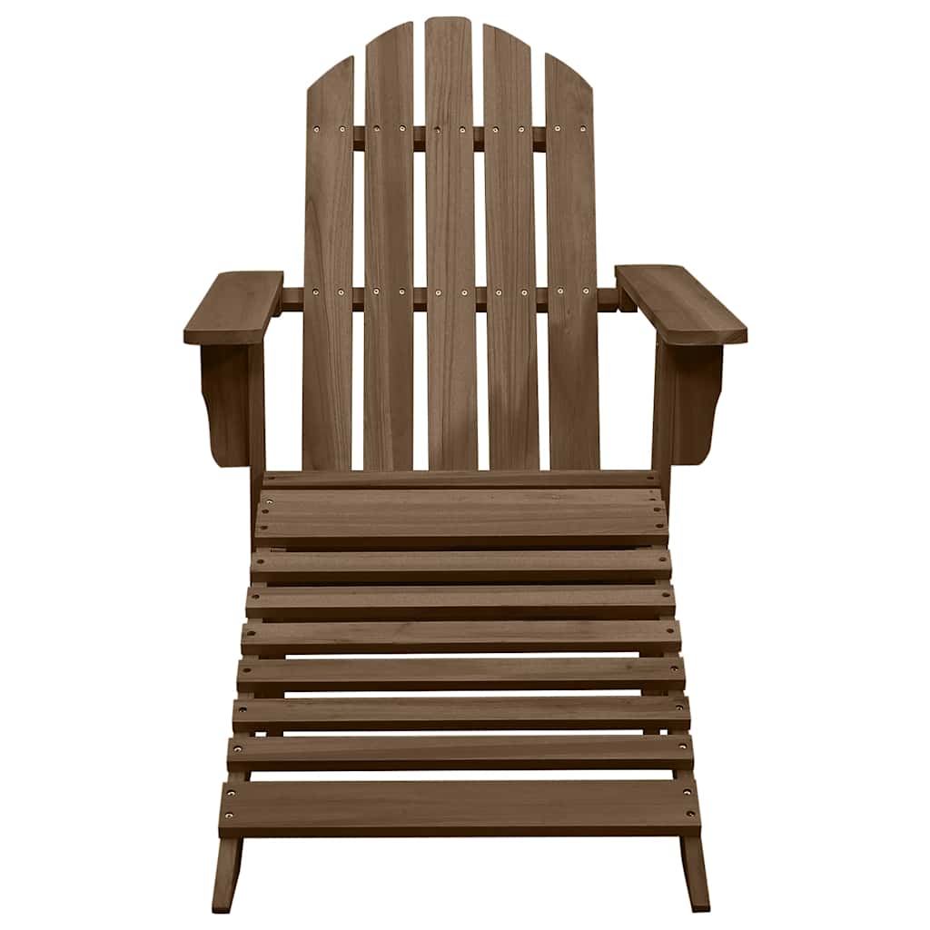 Vidaxl tuinstoel met voetenbank hout bruin