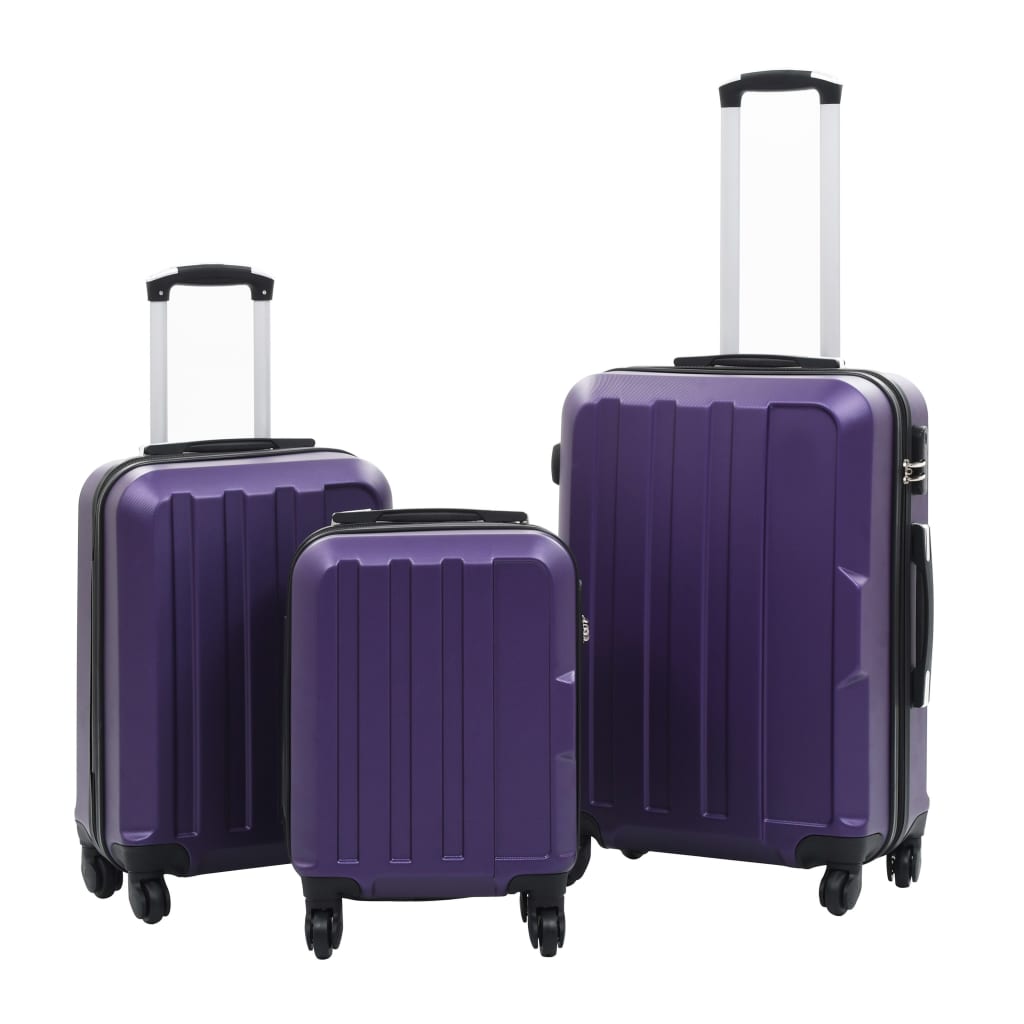 Vidaxl 3-teiliges hartes Gepäckset Abs lila