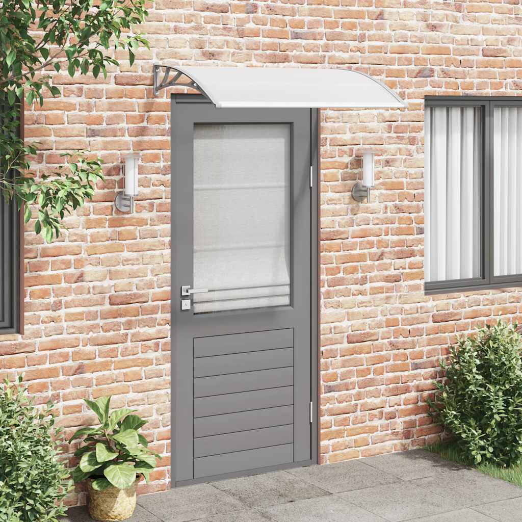 VIDAXL -Tür -Baldachin 120x75 cm PC grau und transparent