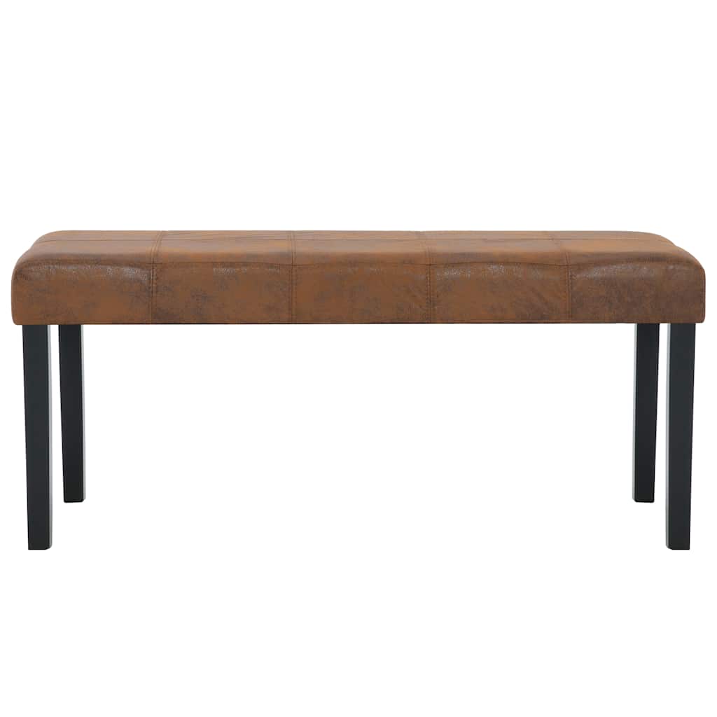 Vidaxl bankje 106 cm kunstsuède bruin