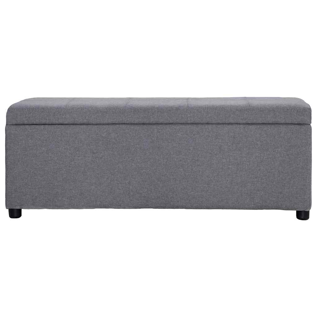 Vidaxl bankje met opbergvak 116 cm polyester lichtgrijs