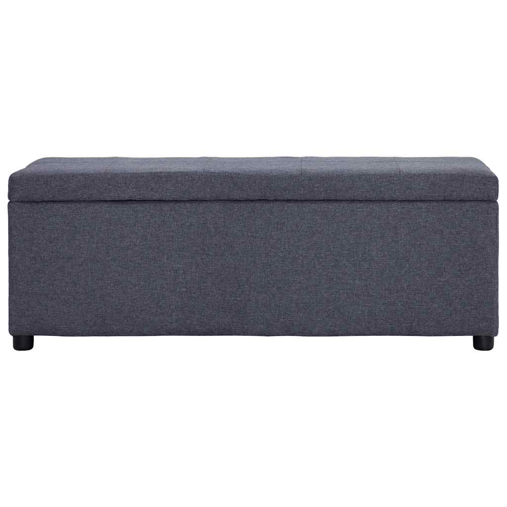 Vidaxl bankje met opbergvak 116 cm polyester donkergrijs