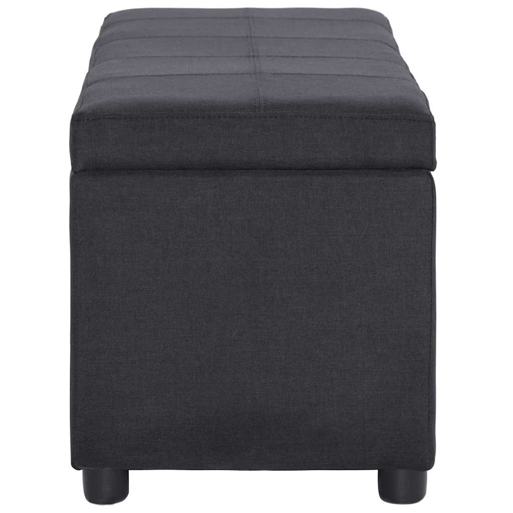 Vidaxl bankje met opbergvak 116 cm polyester zwart