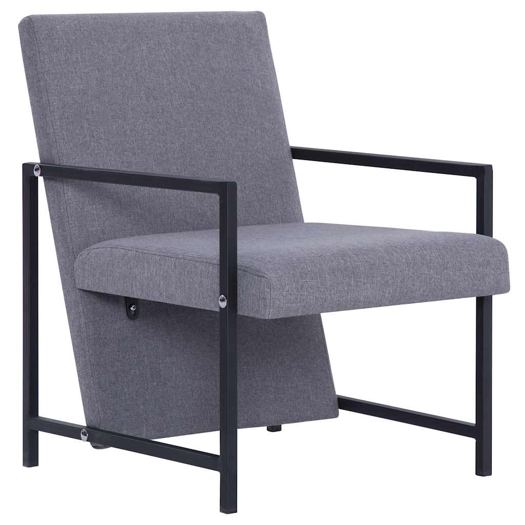 Vidaxl fauteuil stof lichtgrijs