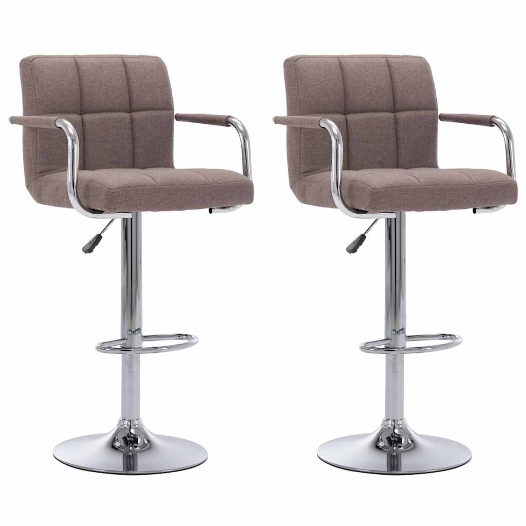 Vidaxl barstoelen 2 st stof taupe